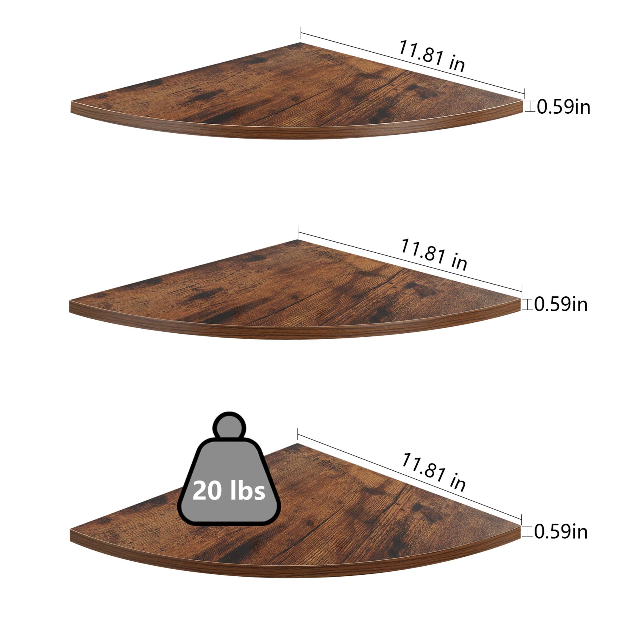 Floating Corner Shelves Set